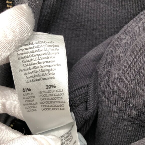 Mother The Specialist Jumpsuit Womens XS Gray Long Sleeve Ankle Faded Black - Picture 14 of 14